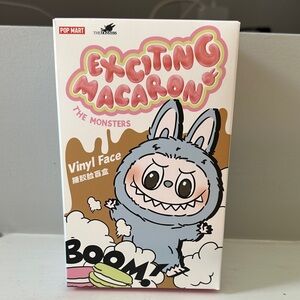 Unopened Pop Mart Exciting Macaron Vinyl Face Labubu- soymilk